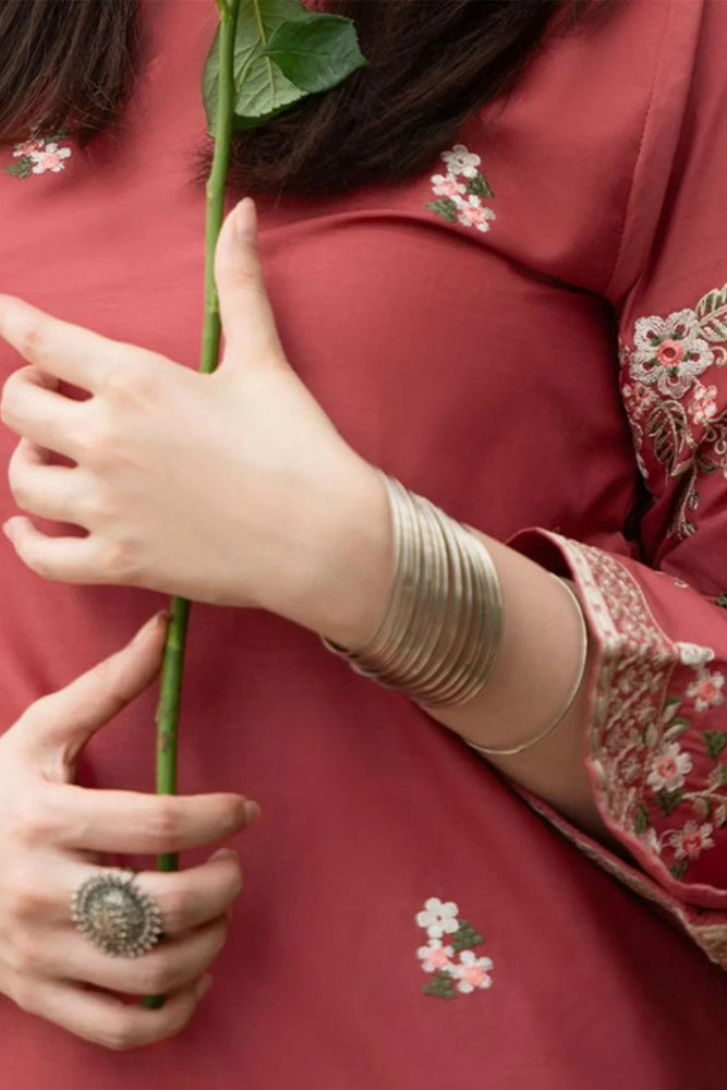 2PC DHANAK EMBROIDERED SHIRT AND TROUSER - 661 - Sapphire Studios