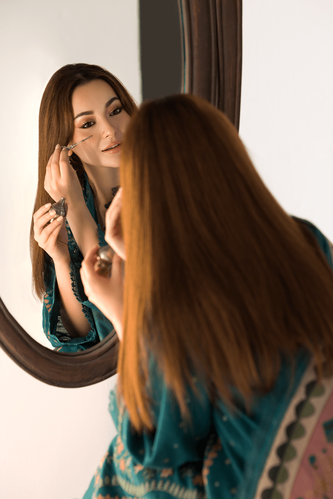 3PC DHANAK EMBROIDERED SHIRT WITH TWILL PRINTED SHAWL AND TROUSER - 685 - Sapphire Studios