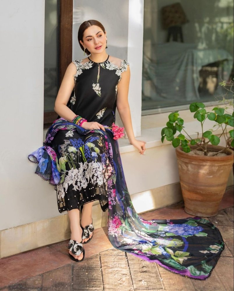 3PC KARANDI PRINTED SHIRT WITH KARANDI PRINTED DUAPTTA AND TROUSER - 3435 - Sapphire Studios