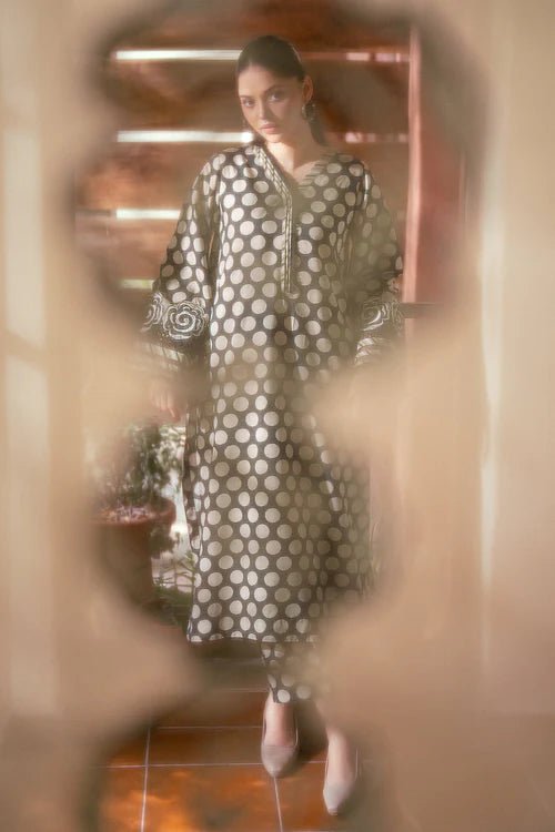 3PC KARANDI PRINTED SHIRT WITH KARANDI PRINTED DUAPTTA AND TROUSER - 827 - Sapphire Studios