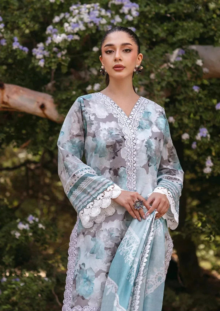 3PC Lawn Printed Shirt With Digital Printed Dupatta - 1624 - Sapphire Studios