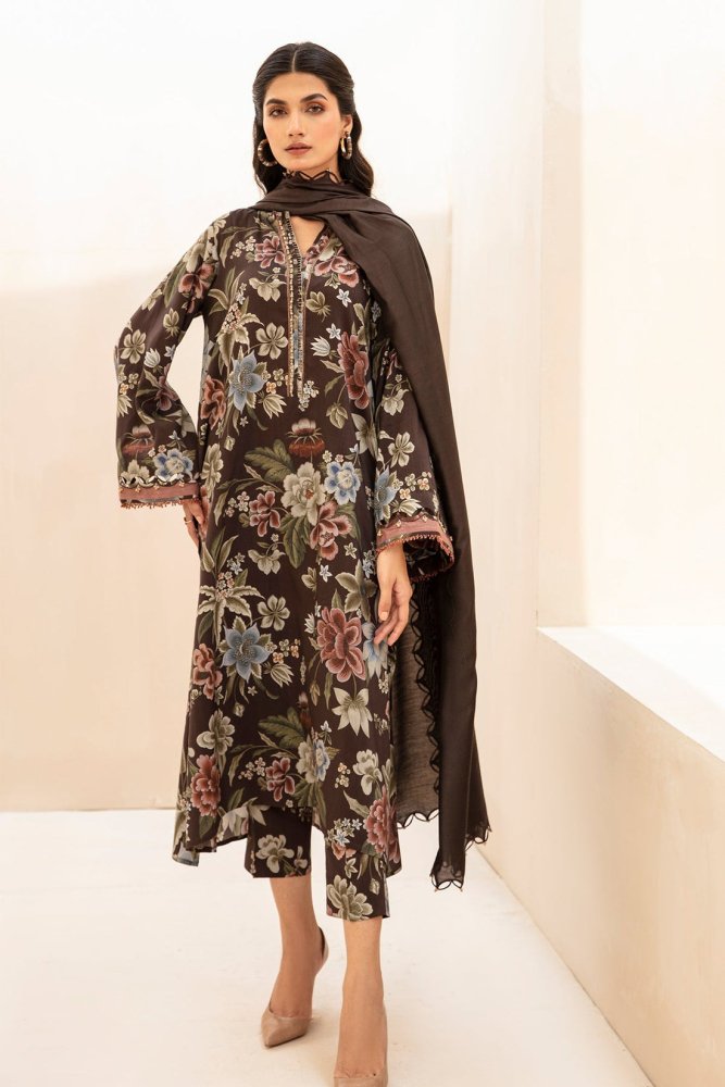 3PC Lawn Printed Shirt With Voile Printed Dupatta - 1510 - Sapphire Studios