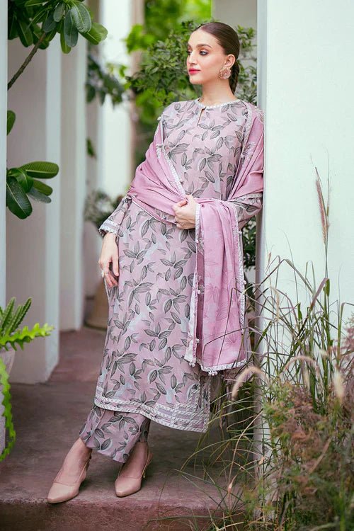3PC - Printed Lawn Zarri Shirt With Voile Printed Dupatta - 1522 - Sapphire Studios