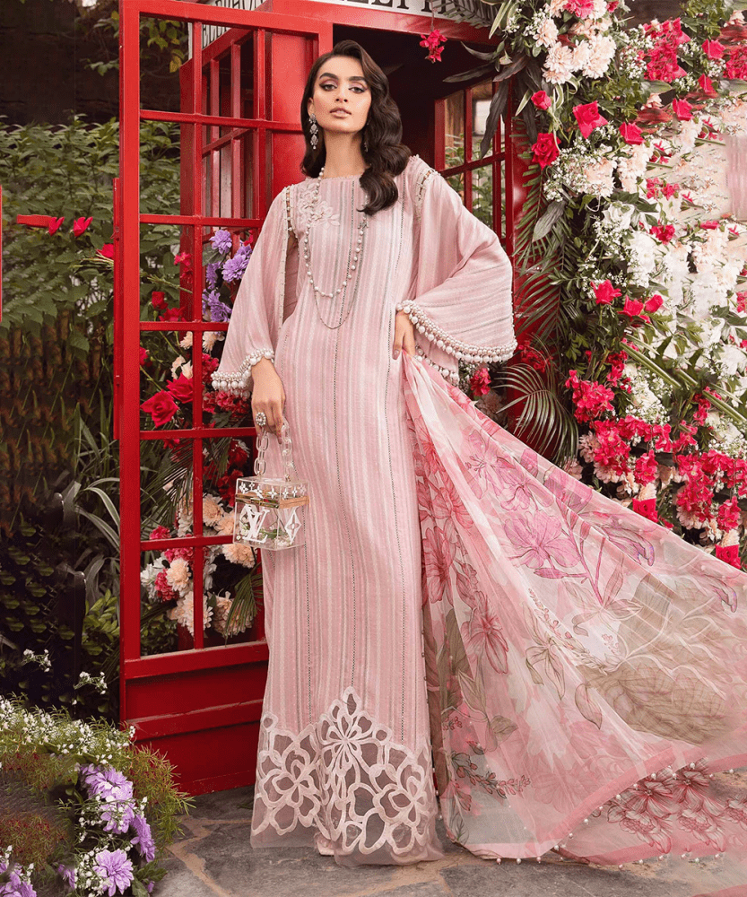 3PC - Printed Lawn Zarri Shirt With Voile Printed Dupatta - 1530 - Sapphire Studios