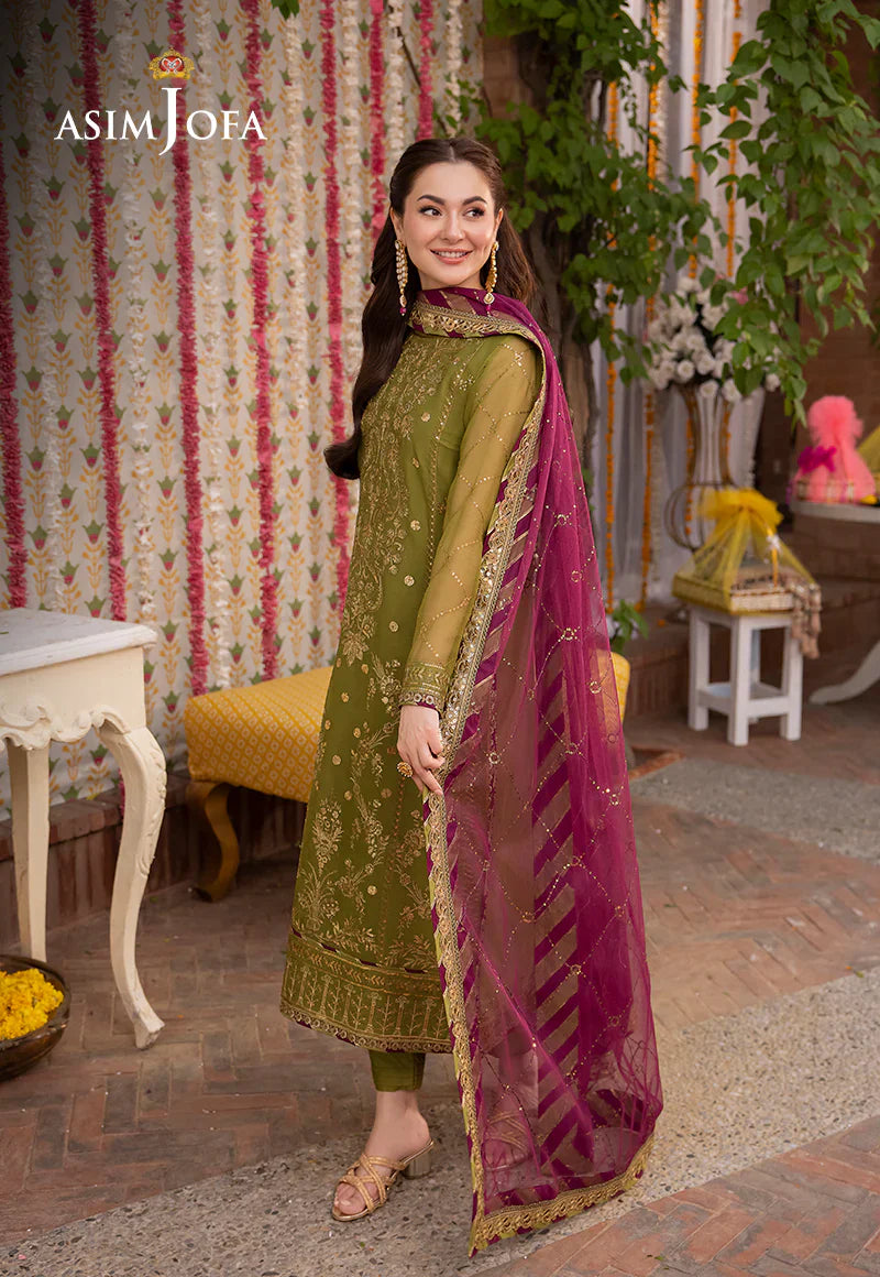 Dhanak 3PC Embroidered With Chiffon Embroidered Dupatta-134