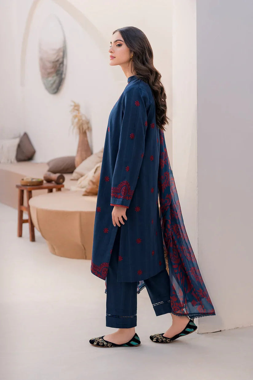 DHANAK 3PC EMBROIDERED SHIRT WITH DIGITAL PRINTED DUPATTA-667
