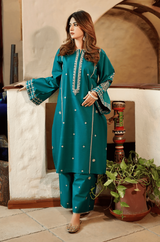 Dhanak - 2pc Embroidered - 3490 - Sapphire Studios