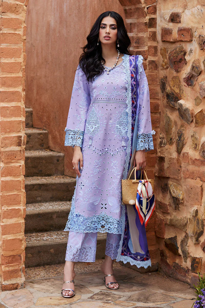 Dhanak 3PC Chekankari Embroidered With Digital Printed Wool Shawl - 109 - Sapphire Studios