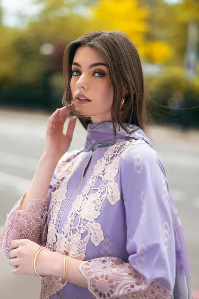 Dhanak 3PC Chikankari Embroidered With Pashmina Wool Shawl - 117 - Sapphire Studios