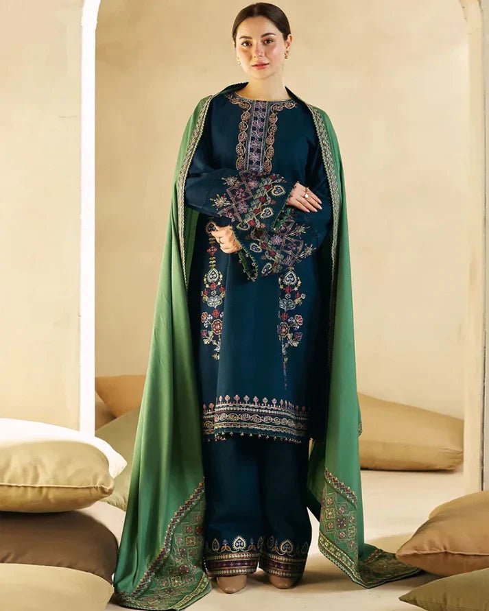 Dhanak 3PC Embroidered - 1293 - Sapphire Studios