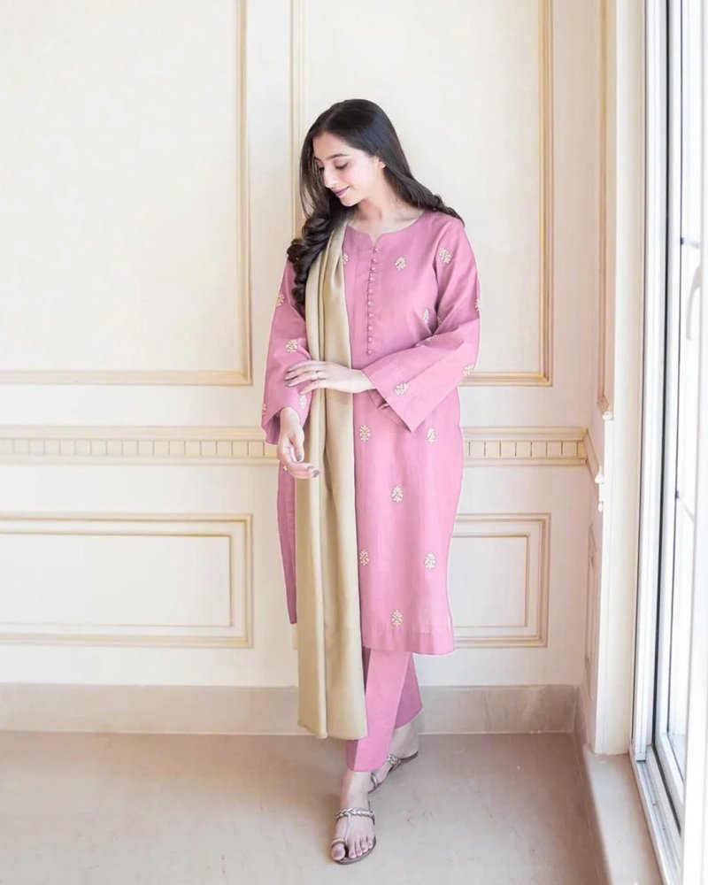 Dhanak 3PC Embroidered - 1298 - Sapphire Studios