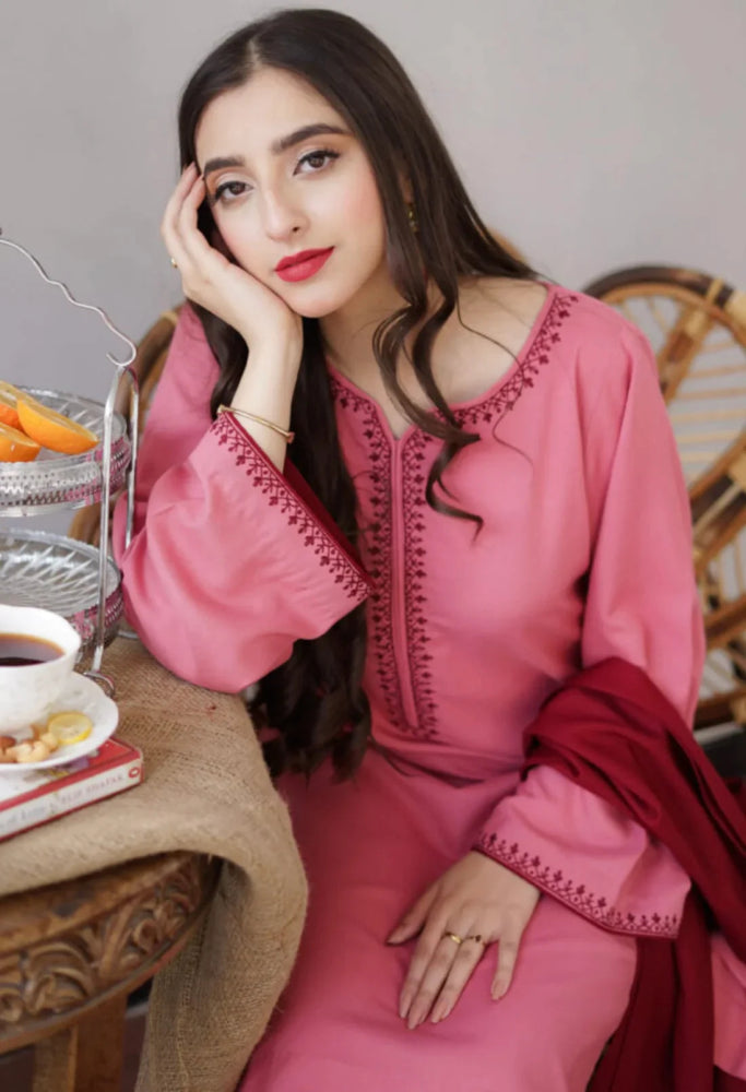 Dhanak 3PC Embroidered - 617 - Sapphire Studios