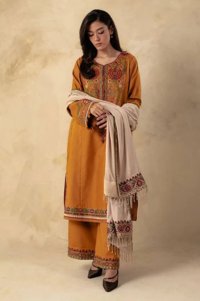 Dhanak 3PC Embroidered - 627 - Sapphire Studios