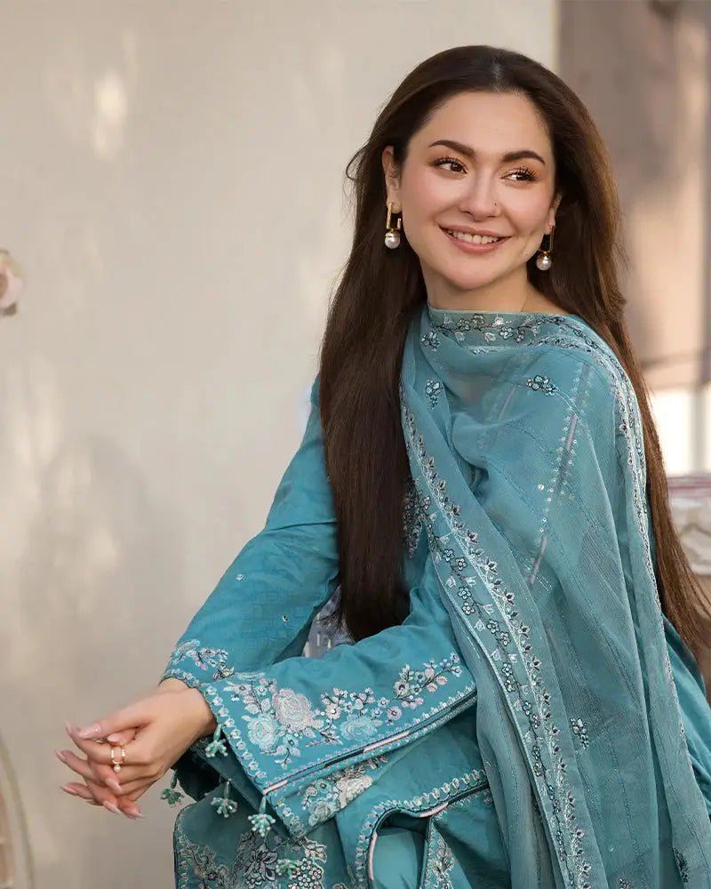 Dhanak - 3PC Embroidered Shirt with Chiffon Embroidered Dupatta - 3276 - Sapphire Studios