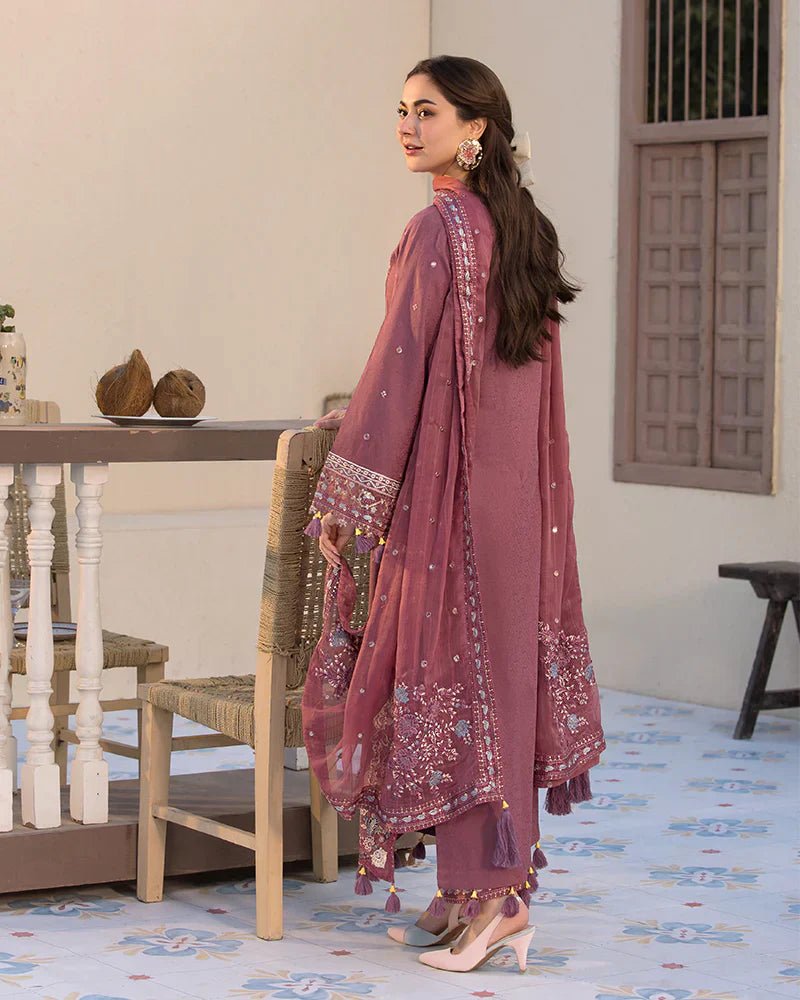 Dhanak - 3PC Embroidered Shirt with Chiffon Embroidered Dupatta - 3286 - Sapphire Studios