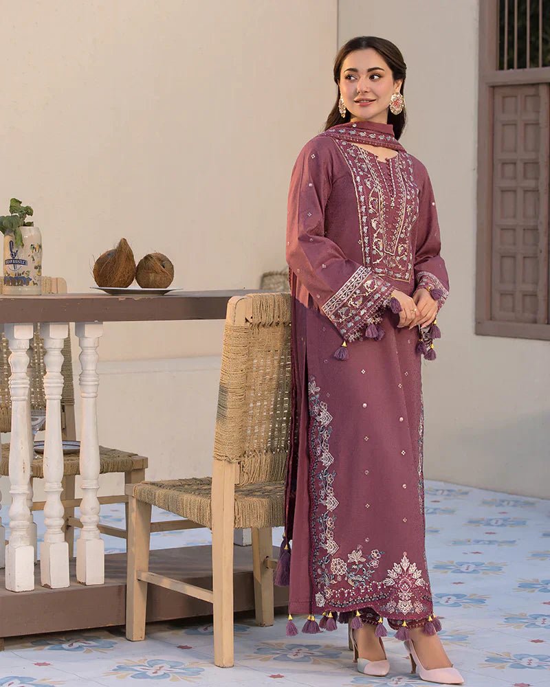 Dhanak - 3PC Embroidered Shirt with Chiffon Embroidered Dupatta - 3286 - Sapphire Studios