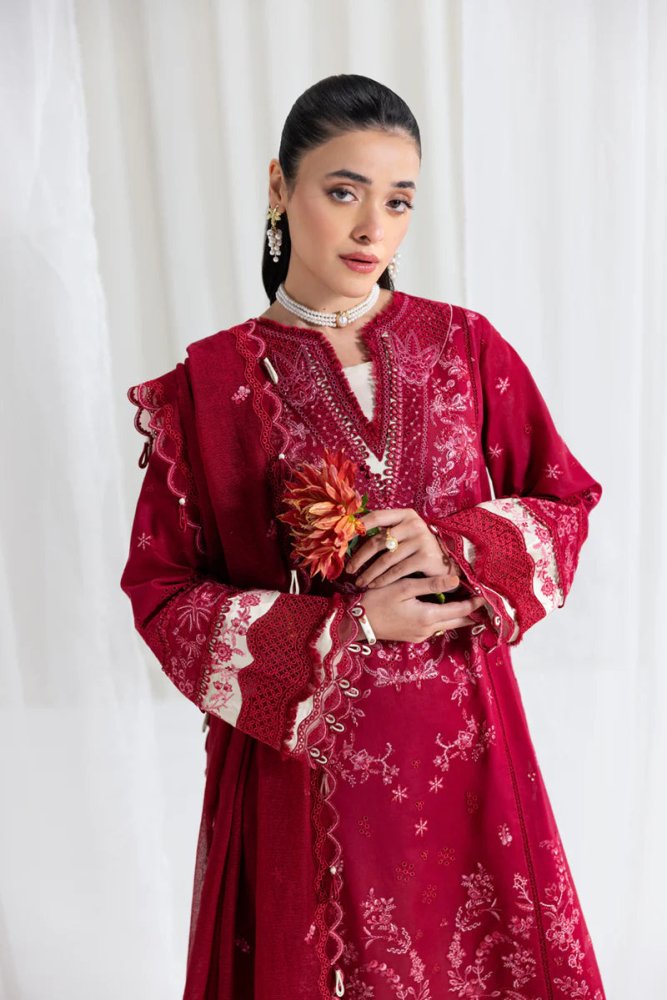 Dhanak - 3PC Embroidered Shirt with Chiffon Embroidered Dupatta - 3366 - Sapphire Studios