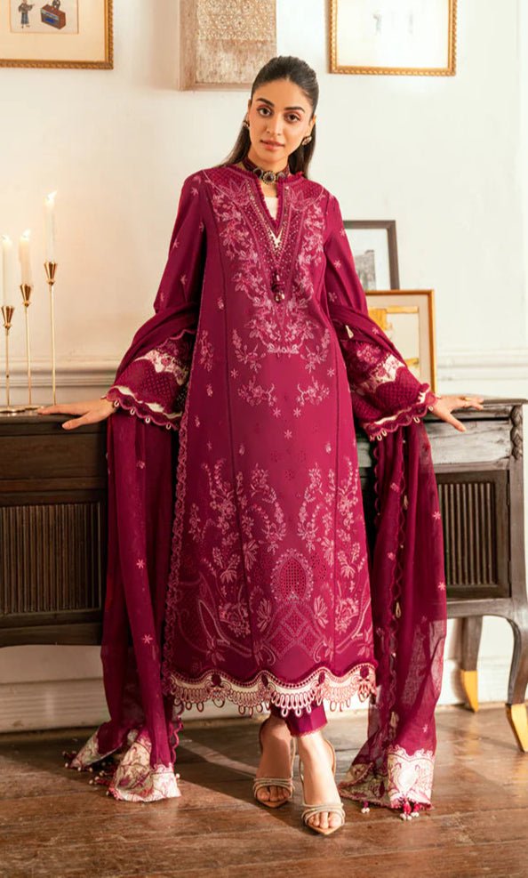 Dhanak - 3PC Embroidered Shirt with Chiffon Embroidered Dupatta - 3366 - Sapphire Studios