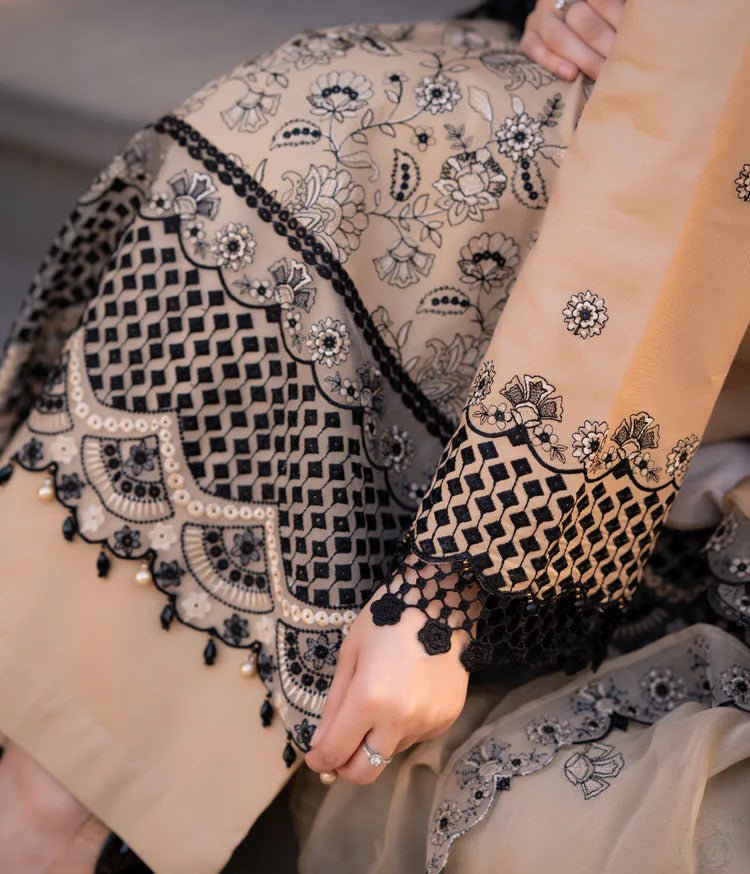 Dhanak - 3PC Embroidered Shirt with Chiffon Embroidered Dupatta - 3397 - Sapphire Studios