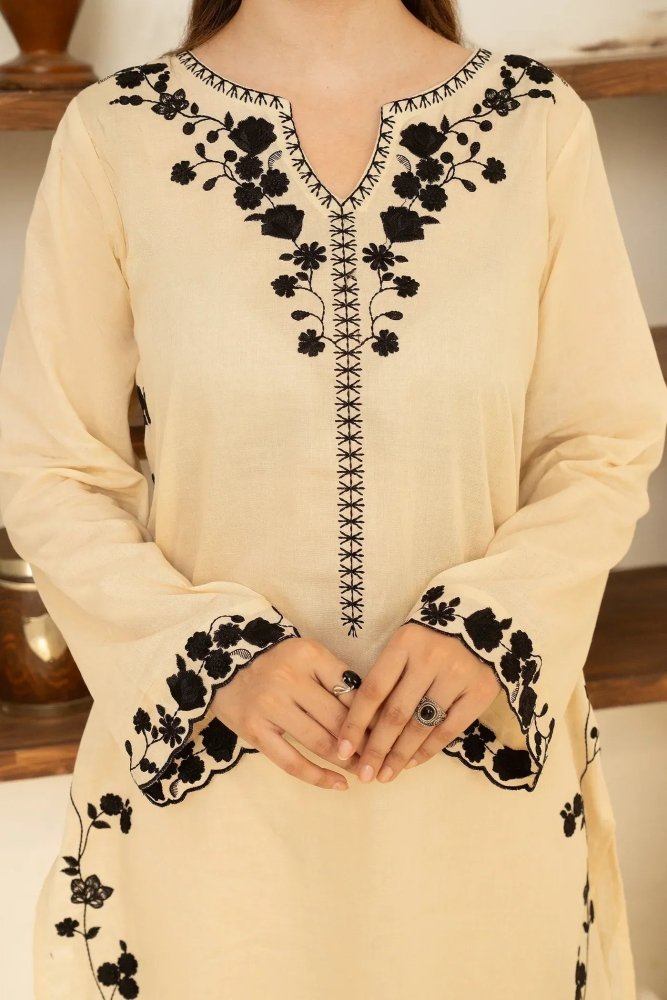 Dhanak - 3PC Embroidered Shirt with Chiffon Embroidered Dupatta - 3510 - Sapphire Studios