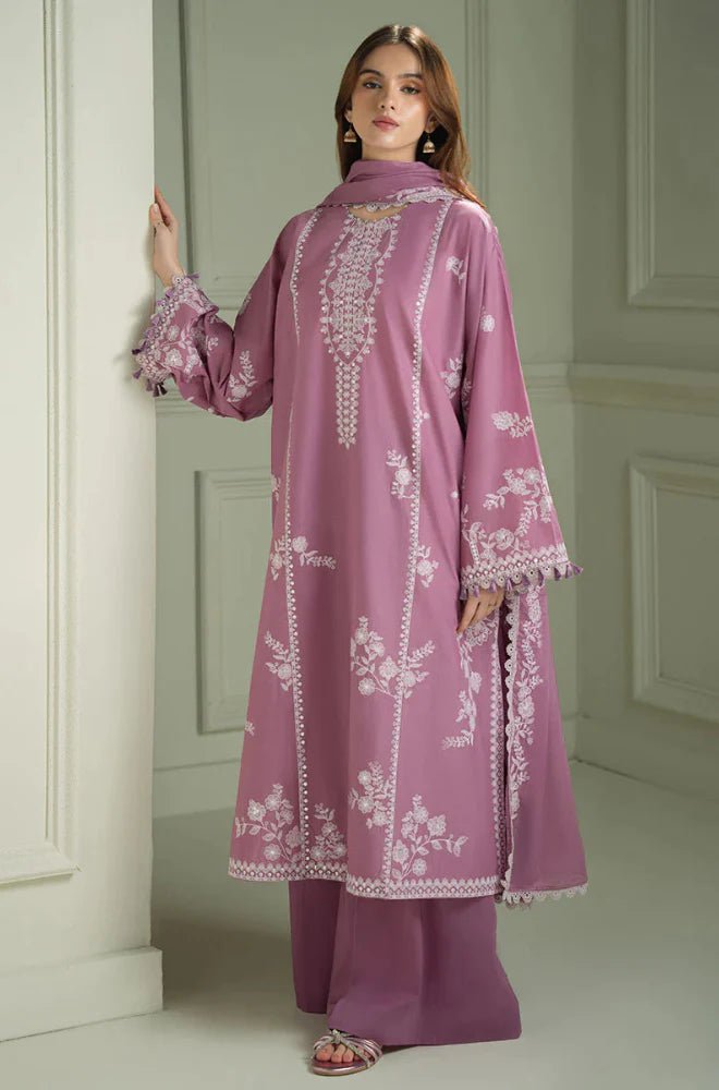 Dhanak 3PC Embroidered Shirt with Chiffon Embroidered Dupatta - 3518 - Sapphire Studios