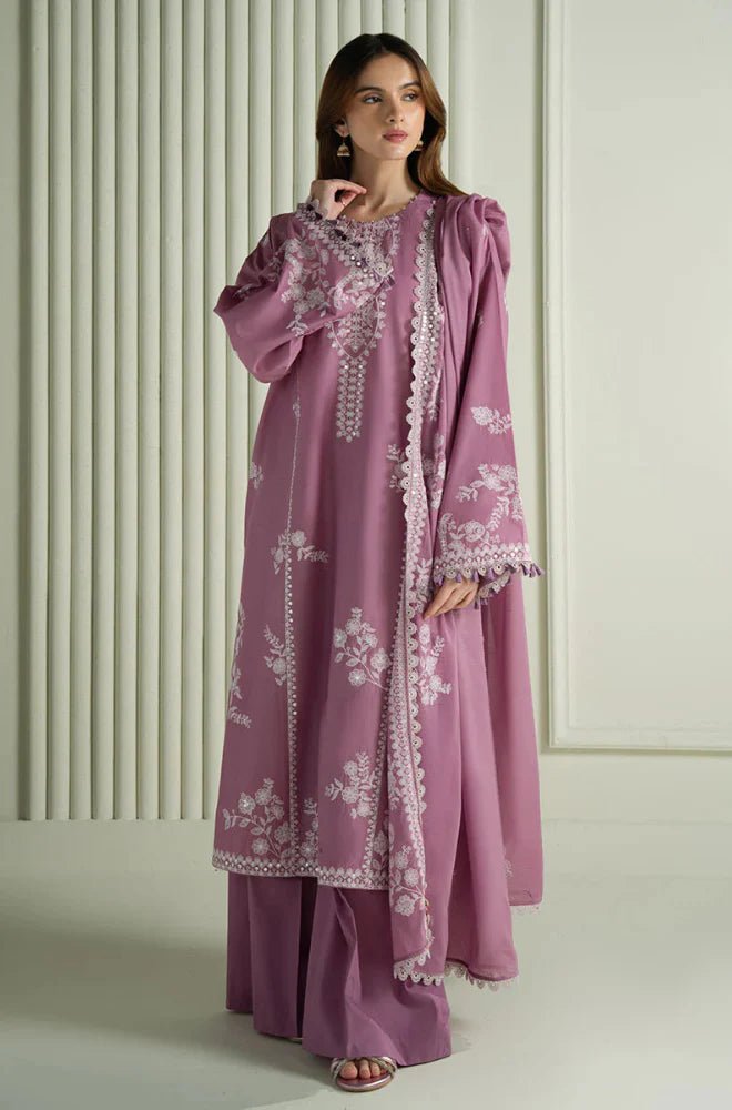 Dhanak 3PC Embroidered Shirt with Chiffon Embroidered Dupatta - 3518 - Sapphire Studios