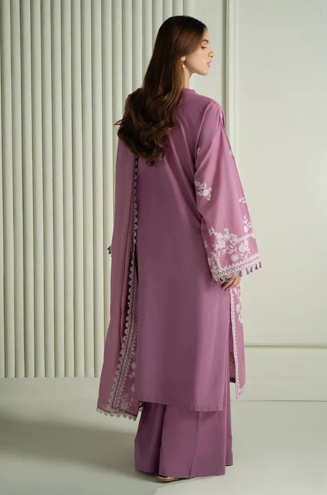 Dhanak 3PC Embroidered Shirt with Chiffon Embroidered Dupatta - 3518 - Sapphire Studios