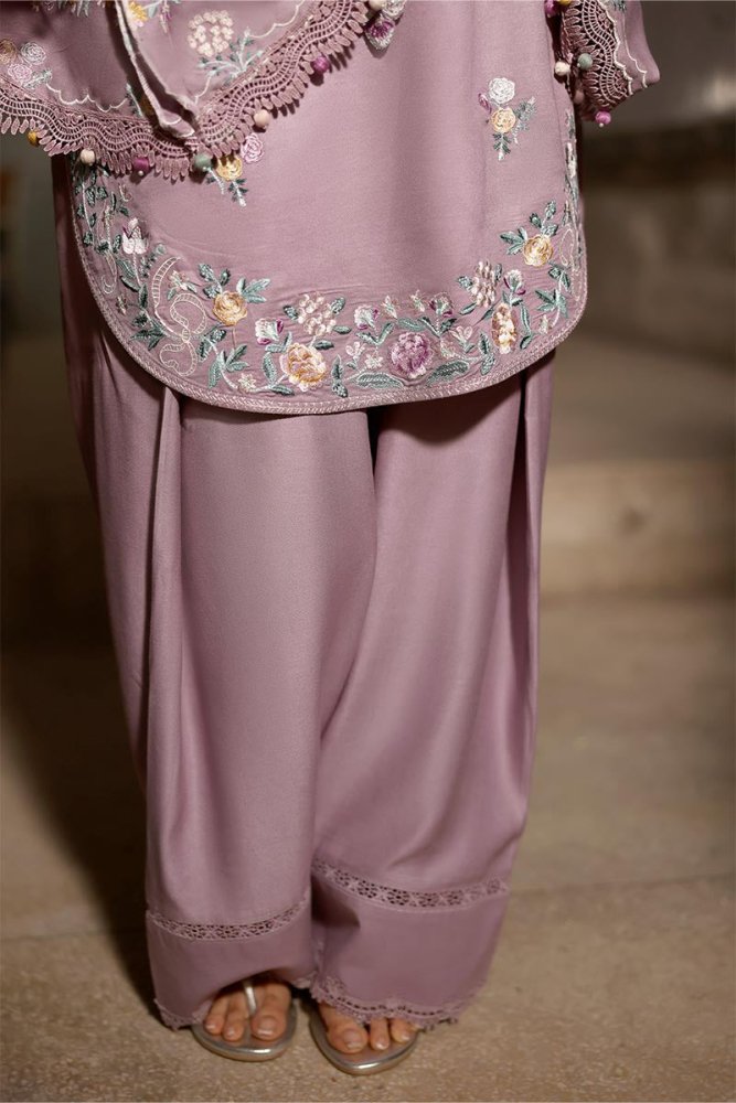 Dhanak - 3PC Embroidered Shirt with Chiffon Embroidered Dupatta - 3557 - Sapphire Studios