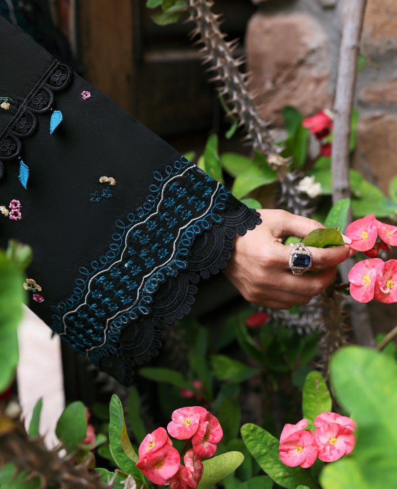 Dhanak - 3PC Embroidered Shirt with Dhanak Embroidered Dupatta - 3345 - Sapphire Studios