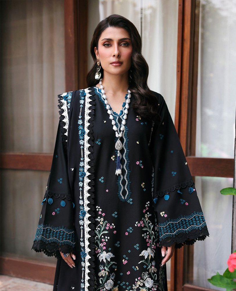 Dhanak - 3PC Embroidered Shirt with Dhanak Embroidered Dupatta - 3345 - Sapphire Studios