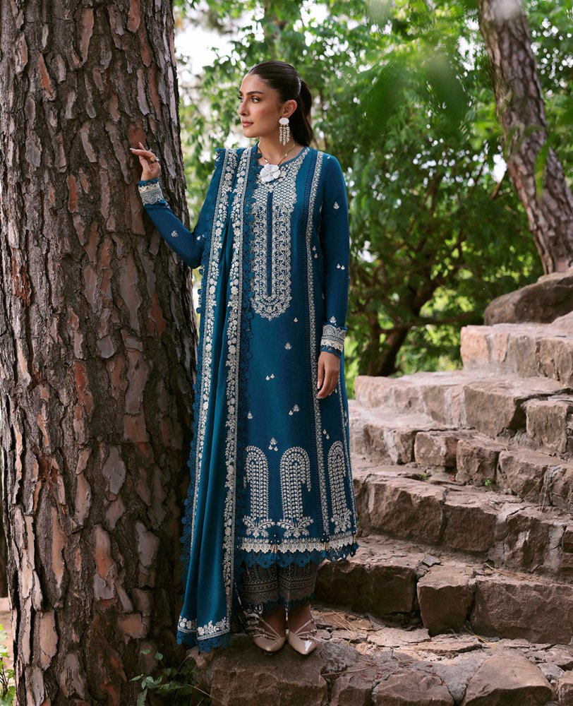 Dhanak 3PC Embroidered Shirt with Dhanak Embroidered Dupatta - 3374 - Sapphire Studios