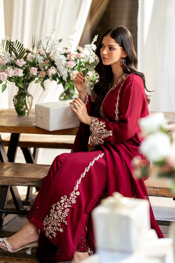 Dhanak 3PC Embroidered Shirt with Dhanak Embroidered Dupatta - 3431 - Sapphire Studios