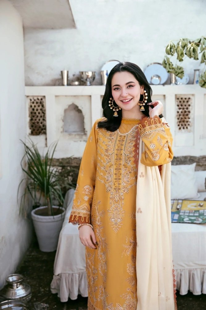 Dhanak 3PC Embroidered Shirt with Dhanak Embroidered Dupatta - 3441 - Sapphire Studios