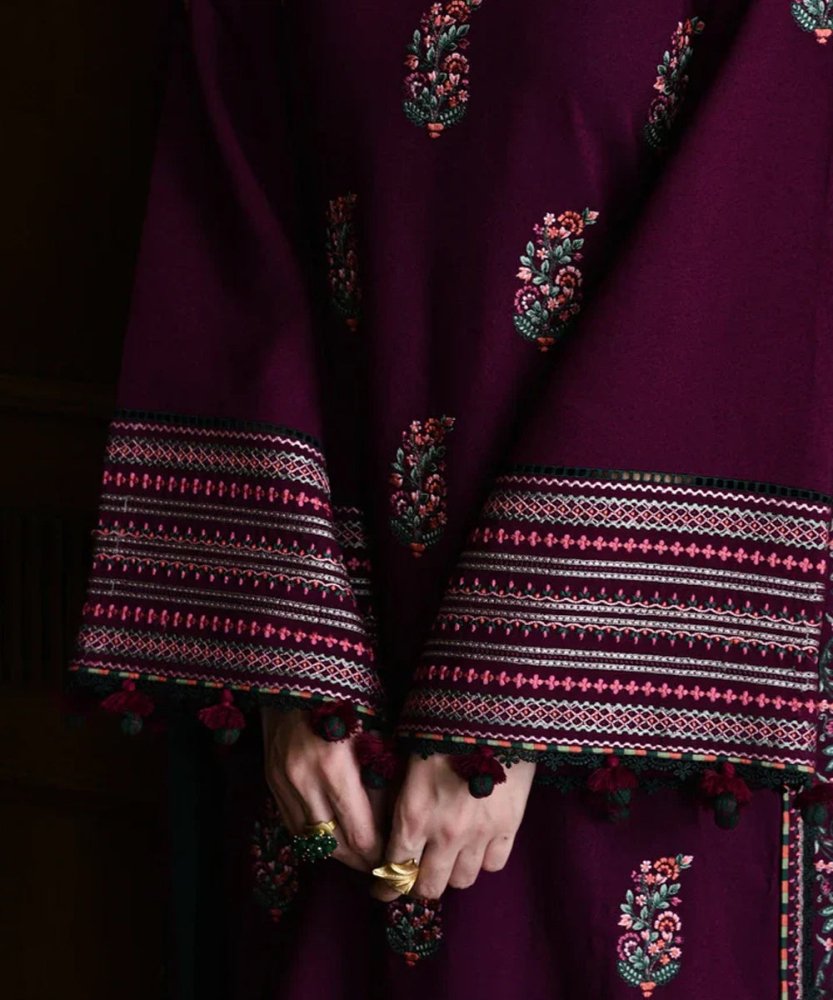 Dhanak 3PC Embroidered Shirt with Dhanak Embroidered Dupatta - 3563 - Sapphire Studios