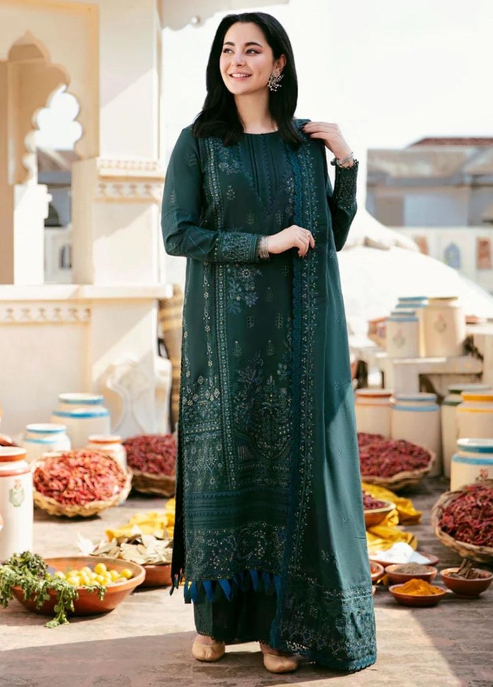 Dhanak - 3PC Embroidered Shirt with Dhanak Sequins Embroidered Dupatta - 3394 - Sapphire Studios