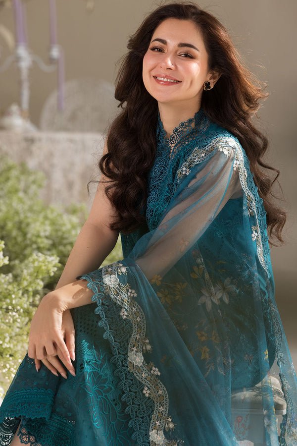 Dhanak - 3PC Embroidered Shirt with Digital Printed Embroidered Dupatta - 3359 - Sapphire Studios