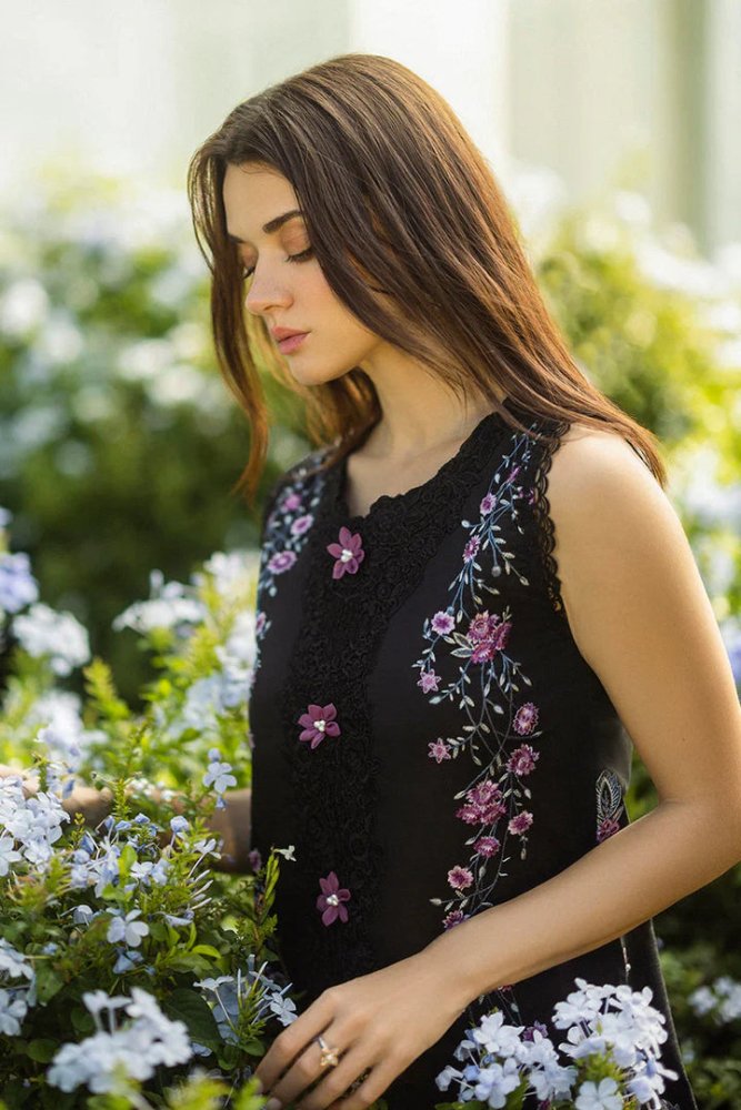 Dhanak - 3PC Embroidered Shirt with Digital Printed Wool Shawl - 3355 - Sapphire Studios