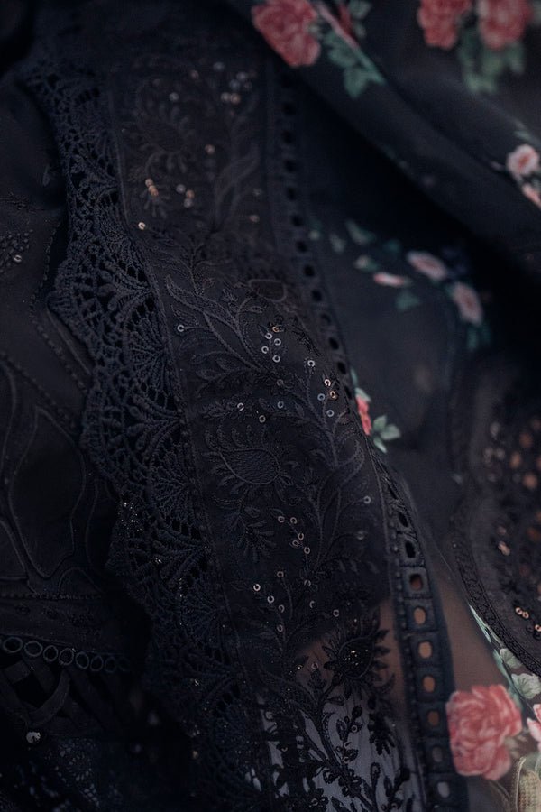 Dhanak - 3PC Embroidered Shirt with Organza Digital Printed Dupatta - 3309 - Sapphire Studios