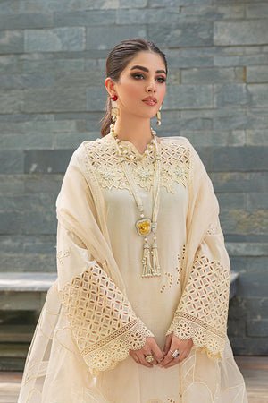 Dhanak - 3PC Embroidered Shirt with Organza Embroidered Dupatta - 3170 - Sapphire Studios