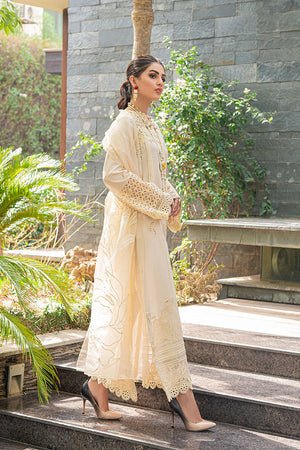 Dhanak - 3PC Embroidered Shirt with Organza Embroidered Dupatta - 3170 - Sapphire Studios