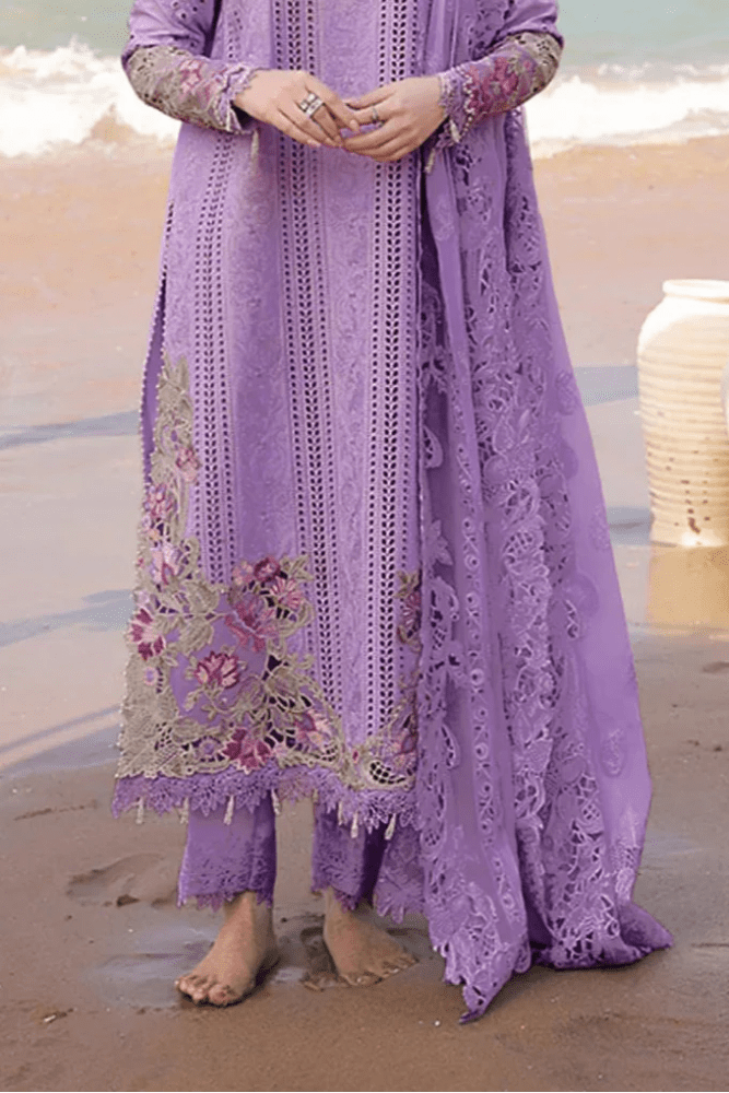 Dhanak - 3PC Embroidered Shirt With Organza Embroidered Dupatta - 3341 - Sapphire Studios
