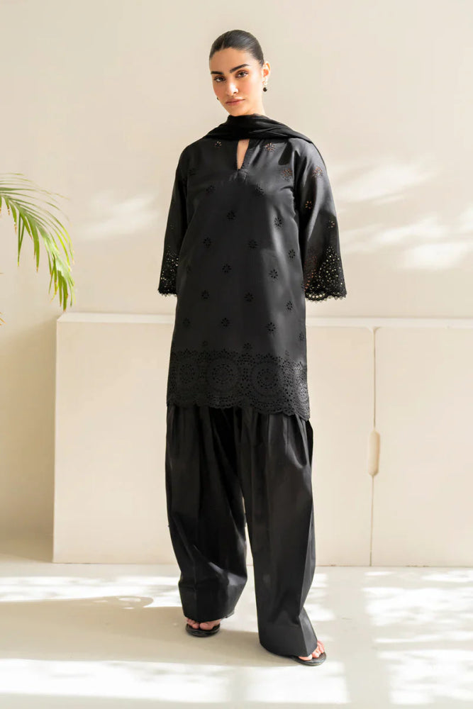 Dhanak 3PC Embroidered With Chiffon Dupatta - 152 - Sapphire Studios