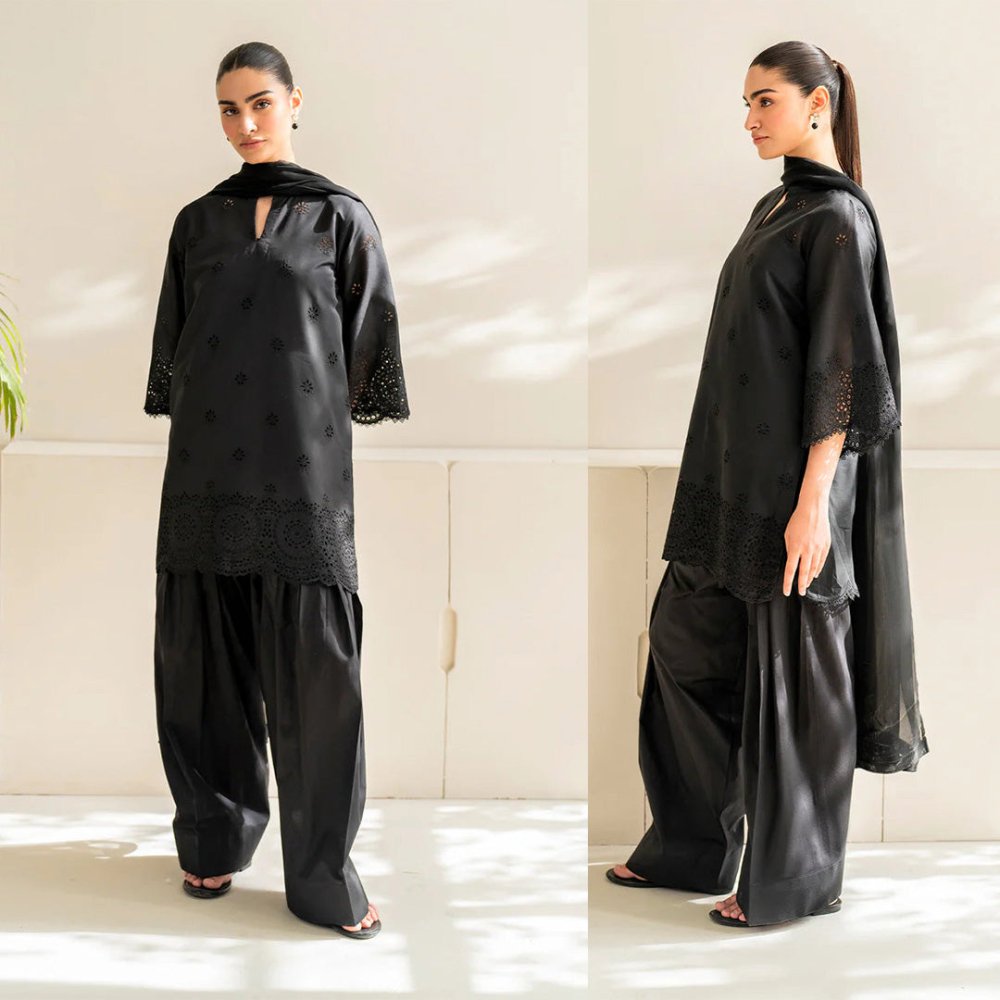 Dhanak 3PC Embroidered With Chiffon Dupatta - 152 - Sapphire Studios