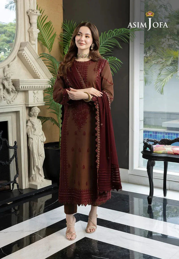 Dhanak 3PC Embroidered With Chiffon Embroidered Dupatta - 128 - Sapphire Studios