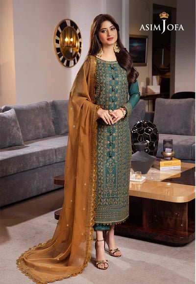 Dhanak 3PC Embroidered With Chiffon Embroidered Dupatta - 135 - Sapphire Studios