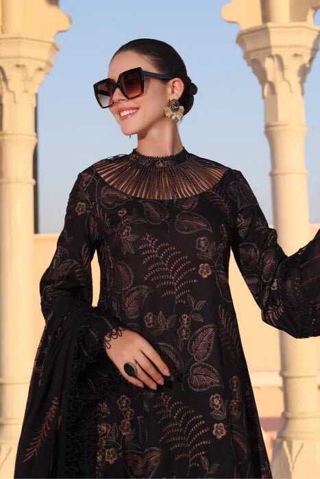 Dhanak 3PC Embroidered With Chiffon Embroidered Dupatta - 159 - Sapphire Studios