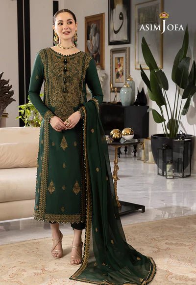 Dhanak 3PC Embroidered With Chiffon Embroidered Dupatta - 658 - Sapphire Studios