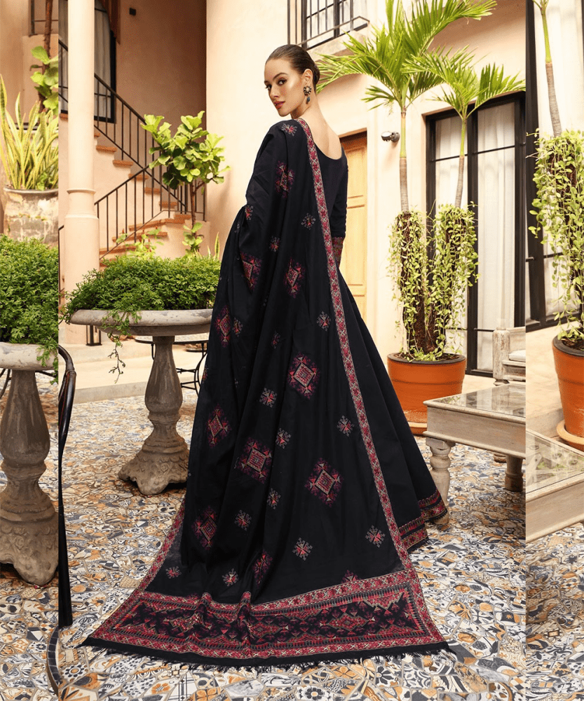 Dhanak 3PC Embroidered With Dhanak Shawl Embroidered - 132 - Sapphire Studios