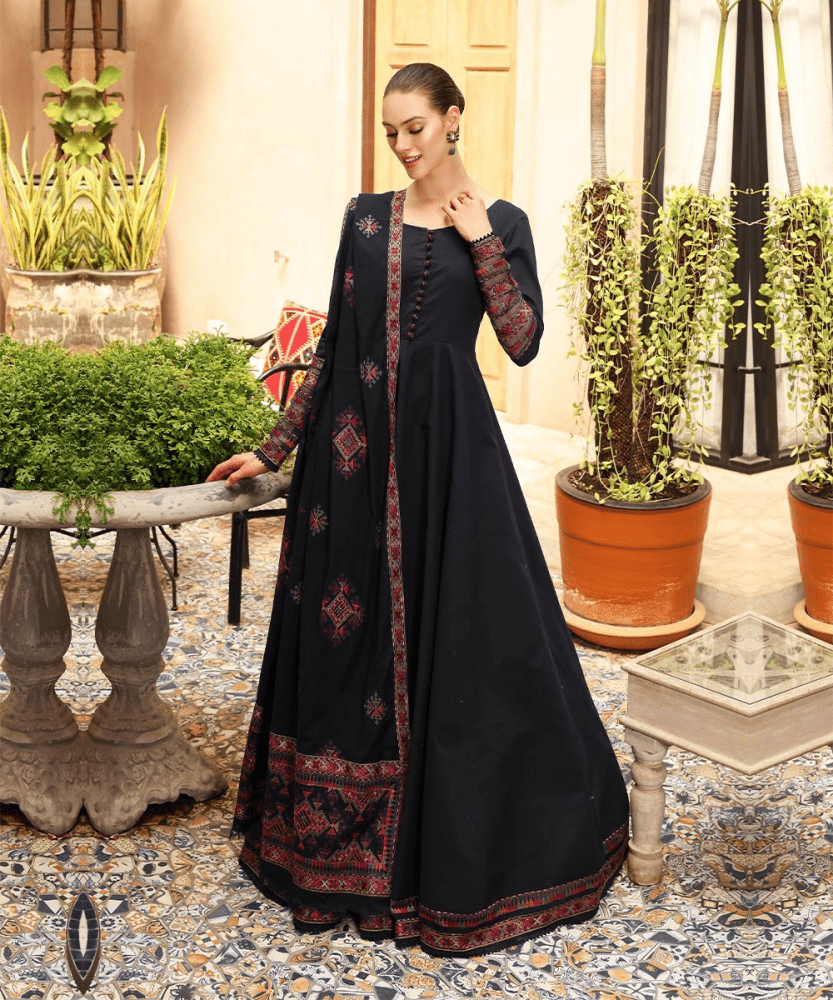 Dhanak 3PC Embroidered With Dhanak Shawl Embroidered - 132 - Sapphire Studios