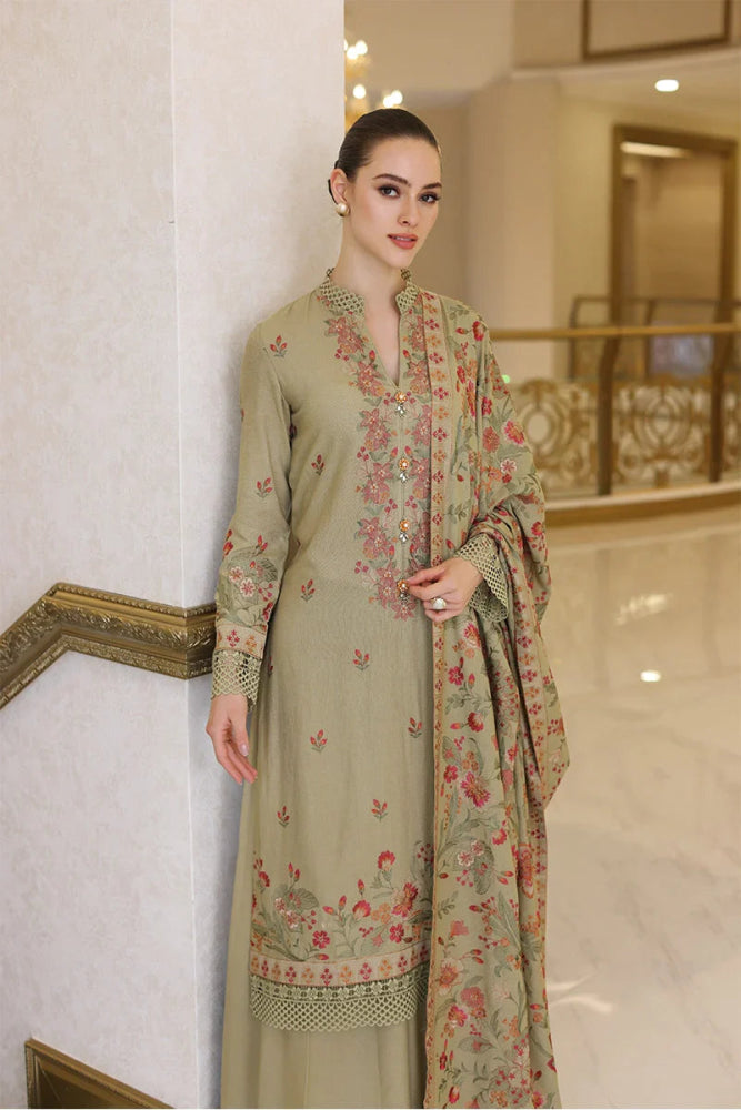 Dhanak 3PC Embroidered With Dhanak Shawl Embroidered - 141 - Sapphire Studios